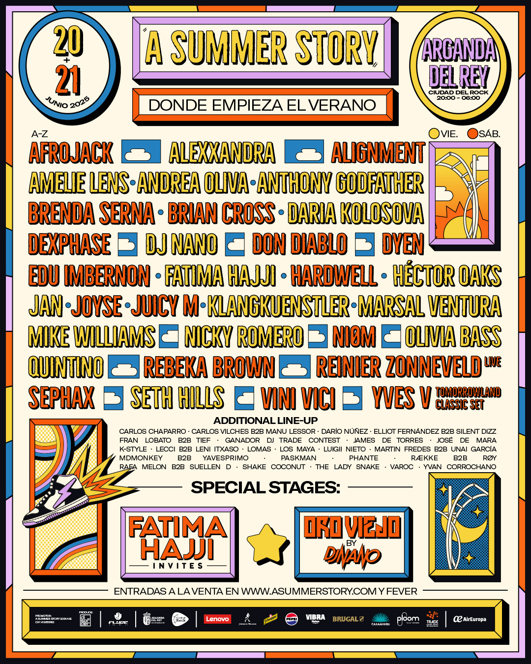 Cartel A Summer Story 2025 Madrid en la Ciudad del Rock